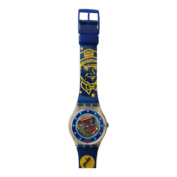 New Swatch watch TinToy GK155c Yoo hoo Chocolate milk Version Rare Swiss Quartz - Picture 5 of 8